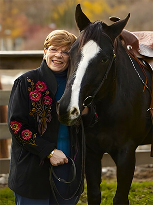 Linda Lael MIller with Horse
